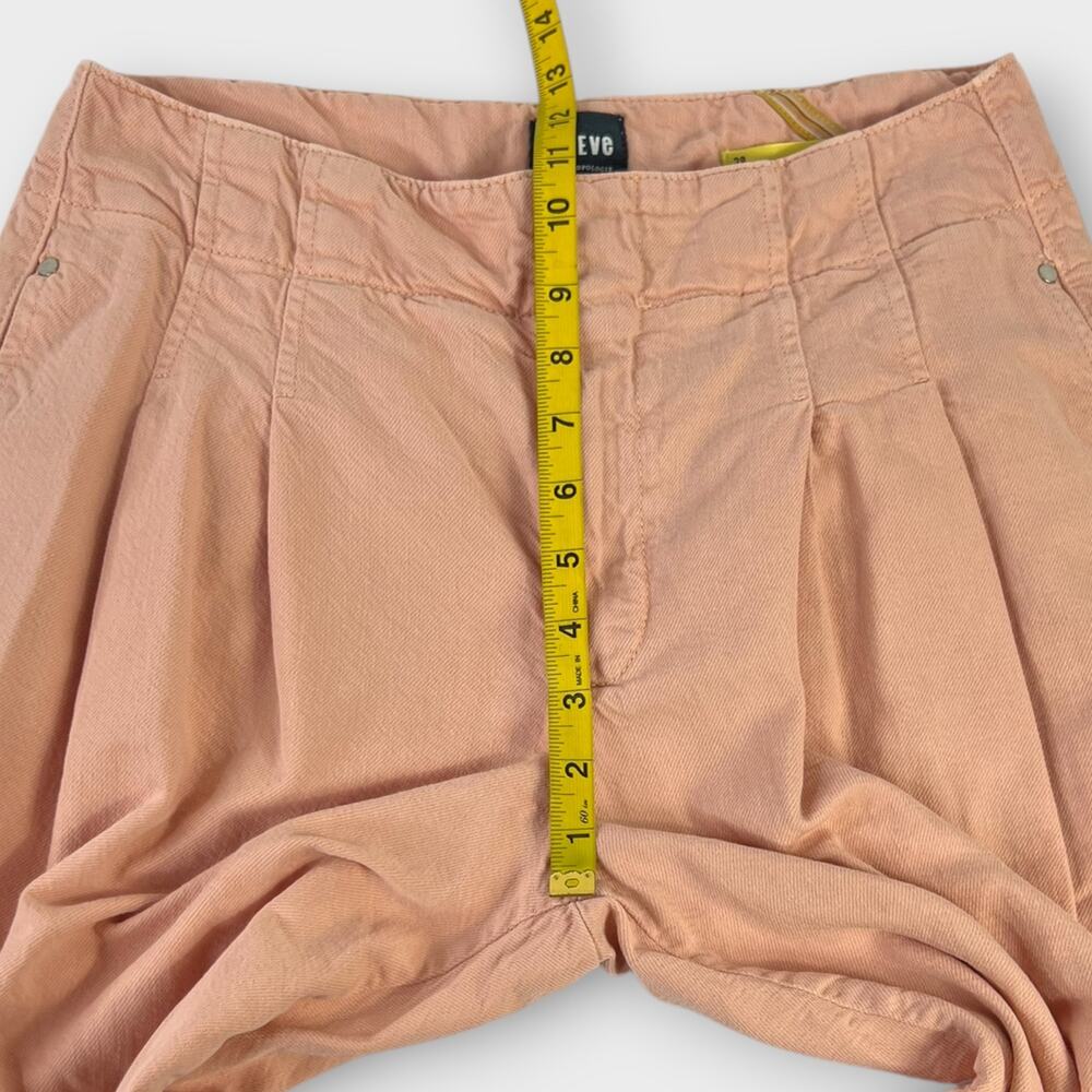 Maeve Pleated Wide-Leg Pants Peach Pink Size 28 - Picture 6 of 8